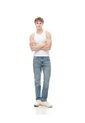 Jean Straight índigo Claro Hombre Azul Oscuro de Gef
