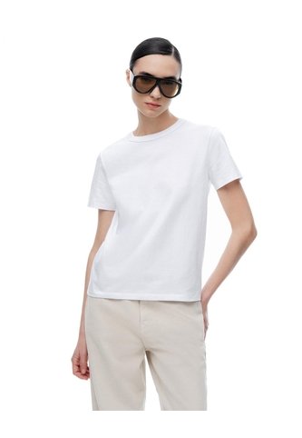 Camiseta Manga Corta Regular Blanco Mujer Blanco Gef