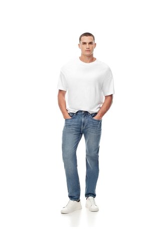 Jean Tappered índigo Medio Hombre Azul Oscuro Gef