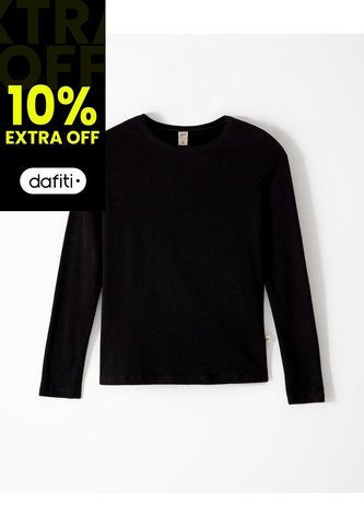 Camibuzo Slim Algodón Negra Mujer Negro Gef