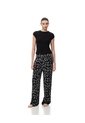 Pantalón De Pijama Estampado Mujer Negro de Gef