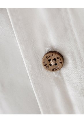 Camisa Manga Corta Regular Lino Blanca Hombre Blanco
