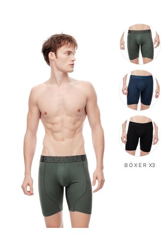 Bóxer Deportivo Largo Control Humedad X3unds Surtido Hombre Multicolor Gef