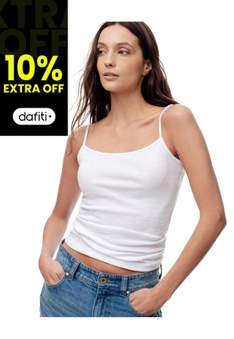 Camisilla Slim Algodón Blanca Mujer Blanco Gef