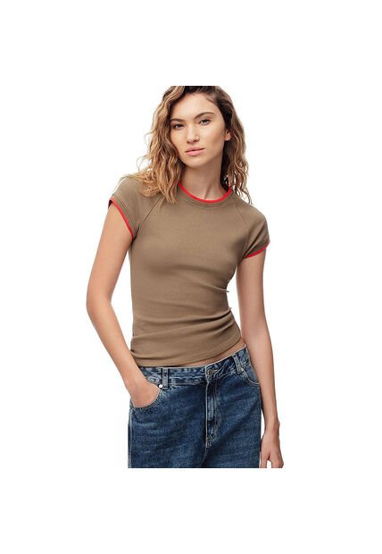 BLUSA GEF MUJER LETAK CAFE 16323 Talla S