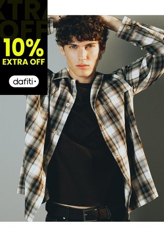 Camisa Oversize Habana Cuadros Hombre Marron Gef
