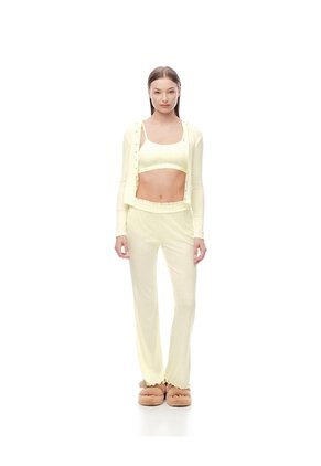 Pantalón De Pijama Amarillo Mujer Amarillo