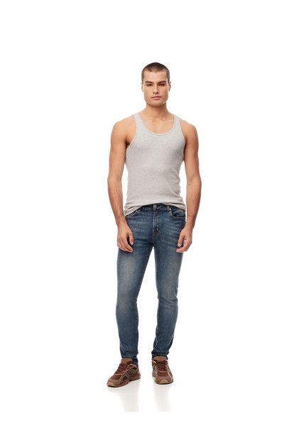 Jean Skinny índigo Medio Hombre Azul Oscuro