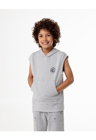 Chaleco Regular Algodón Gris Niño Gris Gef