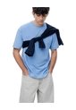 Camiseta Oversize Algodón Azul Hombre Azul de Gef
