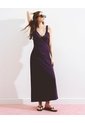 Vestido Largo Lencero Encaje Morado Mujer Purpura de Gef