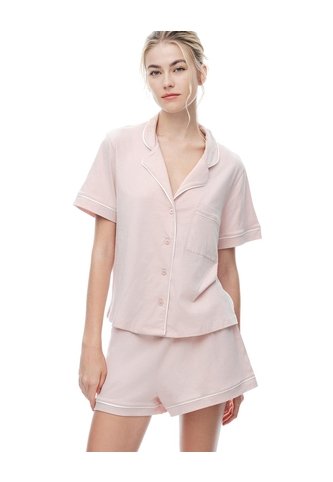 Camisa + Short De Pijama Algodón Palo De Rosa Mujer Rosa Claro Gef