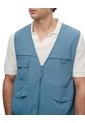 Chaleco Utilitario Regular Liviano Azul Hombre Azul de Gef