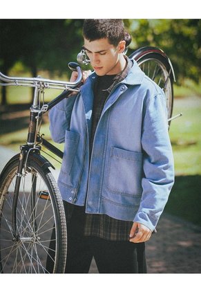 Chaqueta Regular Sin Capucha índigo Medio Hombre Azul Oscuro
