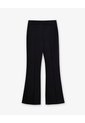 Pantalón Tiro Medio Bota Campana Negro Mujer Negro de Gef