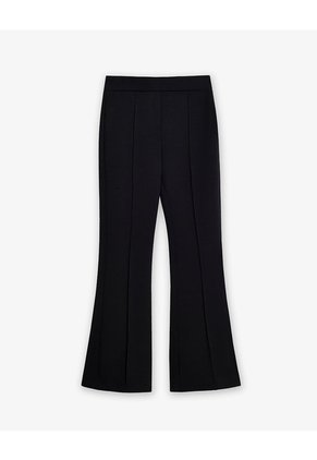 Pantalón Tiro Medio Bota Campana Negro Mujer Negro