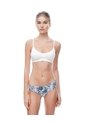 Panty Cachetero Tiro Medio Invisible Estampado Mujer Azul de Gef