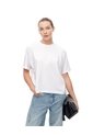 Camiseta Oversize Algodón Blanca Mujer Blanco de Gef