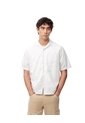 Camisa Manga Corta Regular Algodón Rayas Hombre Blanco de Gef