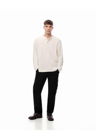 Pantalón Cargo Slim Algodón Negro Hombre Negro Gef