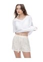 Short Blanco Estampado Mujer Blanco de Gef