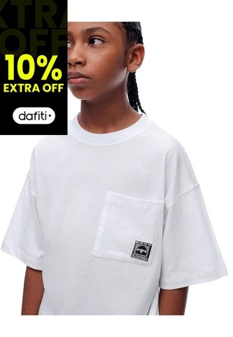 Camiseta Oversize Algodón Blanca Niño Blanco Gef