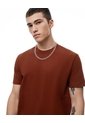 Camiseta Oversize Algodón Café Hombre Cafe de Gef