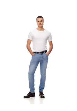 Jean Skinny índigo Claro Hombre Azul Oscuro