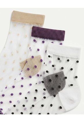 3 Pares De Medias Cortas Surtido Mujer