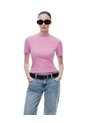 Camiseta Crop Slim Algodón Rosada Mujer Rosa de Gef