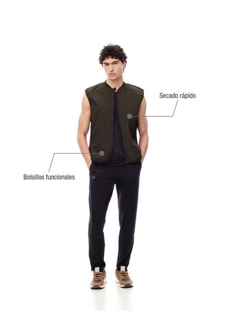 Chaleco Regular Alcolchado Verde Hombre Verde Gef