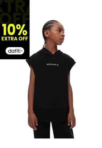 Chaleco Regular Algodón Negro Niño Negro Gef