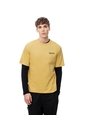 Camiseta Regular Algodón Estampada Hombre Amarillo de Gef