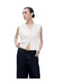 Chaleco Regular Rib Blanco Mujer Blanco de Gef