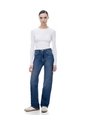 Jean Regular Tiro Alto Indigo Oscuro Mujer Azul Oscuro de Gef