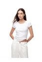 Camiseta Slim Algodón Blanca Mujer Blanco de Gef