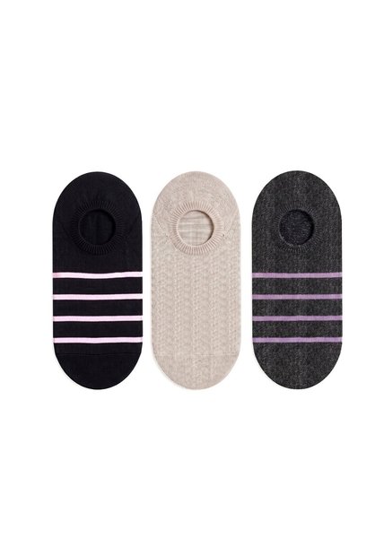 3 Pares De Medias Baletas Surtido Mujer