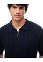 Polo Regular Tejido De Punto Algodón Azul Hombre Azul de Gef