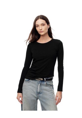 Camibuzo Slim Algodón Negro Mujer Negro Gef