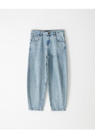 Jean Carrot Tiro Alto índigo Claro Niña Azul Oscuro Gef