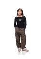 Jogger Cargo Tiro Medio Café Niña Cafe de Gef