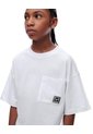 Camiseta Oversize Algodón Blanca Niño Blanco de Gef