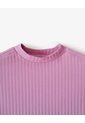 Camiseta Crop Slim Algodón Rosada Mujer Rosa de Gef