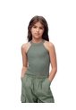 Camiseta Crop Slim Verde Niña Verde de Gef