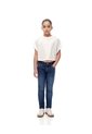 Jean Skinny Tiro Medio índigo Oscuro Niña Azul Oscuro de Gef