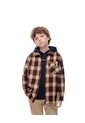 Camisa Manga Larga Regular Cuadros Niño Cafe de Gef