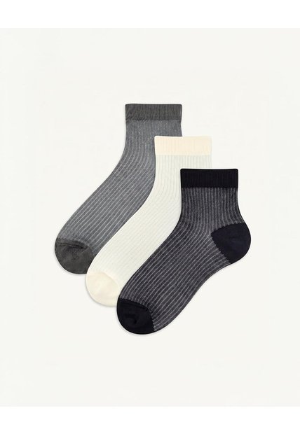 3 Pares De Medias Cortas Surtido Mujer