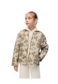 Chaqueta Acolchada Estampada Niña Cafe de Gef