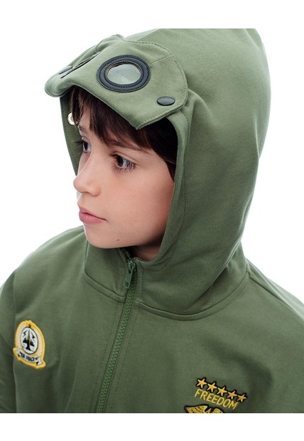 Buzo Aviador Verde Niño Verde
