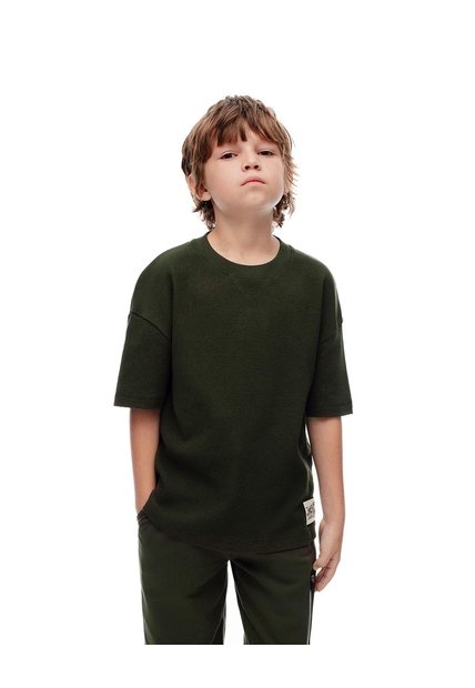 Camiseta Regular Algodón Verde Niño Verde